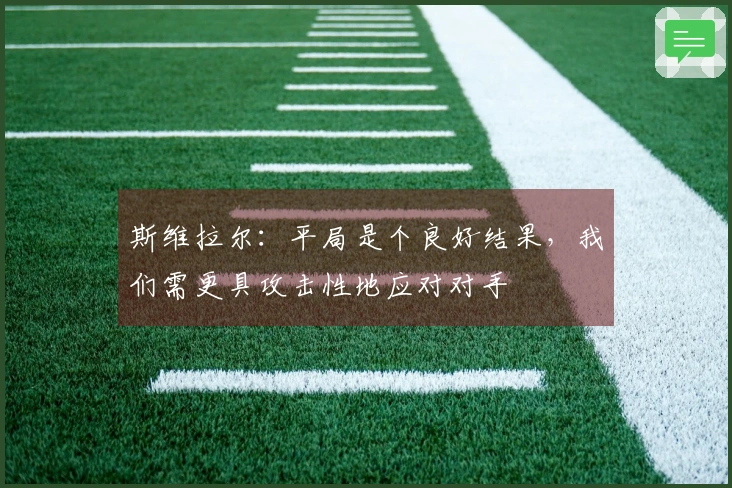 斯维拉尔：平局是个良好结果，我们需更具攻击性地应对对手